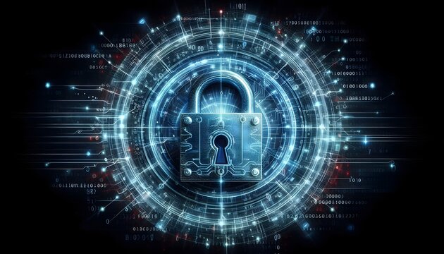 A padlock with a cracked surface revealing a glowing core, symbolizing breached security and the importance of protection 