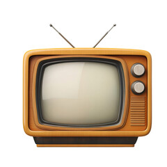 Vintage television set with a retro design, perfect for nostalgic themes and historical representations.