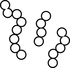 Virus and bacteria icon. Vector  isolated poster for healthcare education. Pathogenic bacteria viruses and microbes. Disease-causing  bacterium type microorganism infection.