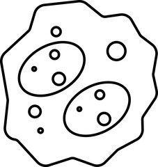 Virus and bacteria icon. Vector  isolated poster for healthcare education. Pathogenic bacteria viruses and microbes. Disease-causing  bacterium type microorganism infection.
