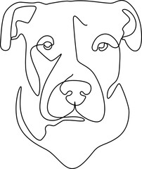 line art dog puppy face