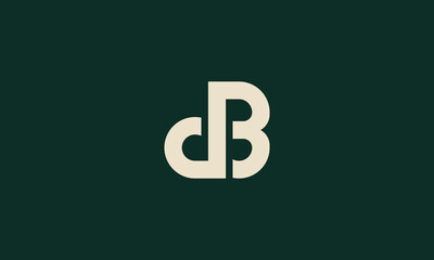 Initial Letter dB Intersected Monogram Logo
