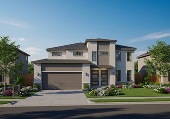 Contemporary House with Driveway