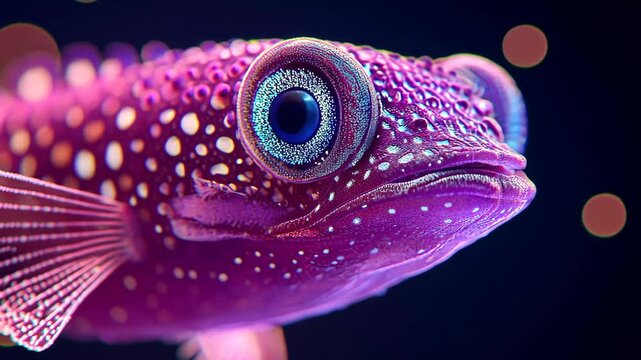 Colorful fish with vibrant patterns swimming in deep water during a tranquil underwater moment