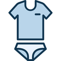 Baby Clothing Color Outline Icon, Adorable Infant Apparel Vector Illustration