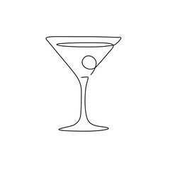 line art cocktail