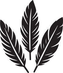 Obraz premium Isolated black feathers icon Vector, black feathers Silhouette,black feathers icon set, black feathers for logo,color black feathers Vector illustration, Vector Graphic, EPS 10 , clip art work