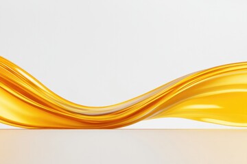 Flowing yellow waves create dynamic and vibrant atmosphere with
