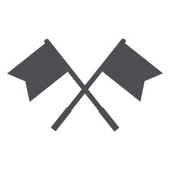 Symbol of Unity: Two flags elegantly crossed, suggesting a silent declaration, in a photorealistic presentation. 