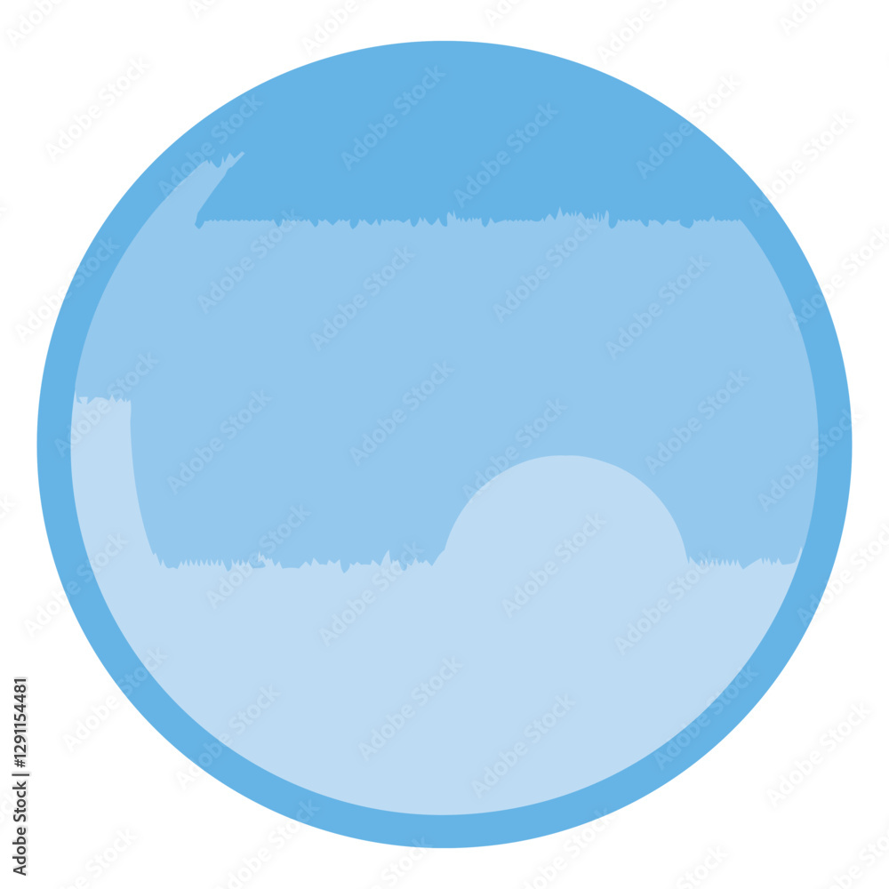 Poster abstract sphere in light blue: a captivating abstract illustration showcasing a light blue sphere. t