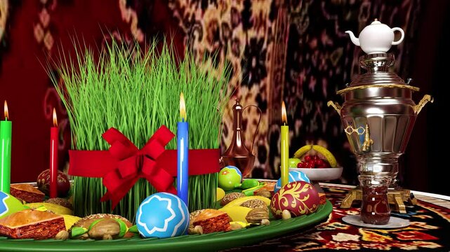  Nowruz holiday greeting card. Novruz bayram background