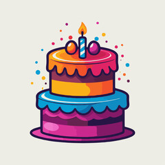 birthday cake with candles