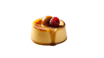 Classic Cr&egrave;me Br&ucirc;l&eacute;e with Caramelized Sugar and Nuts &ndash; A High-Quality PNG Image with a Transparent Background for Versatile Use