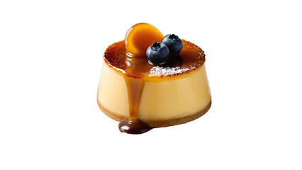 Classic Cr&egrave;me Br&ucirc;l&eacute;e with Caramelized Sugar and Nuts &ndash; A High-Quality PNG Image with a Transparent Background for Versatile Use