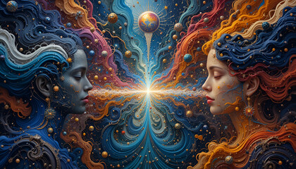 fractal realms abstraction  isolated on transparent background