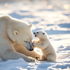 two polar bears