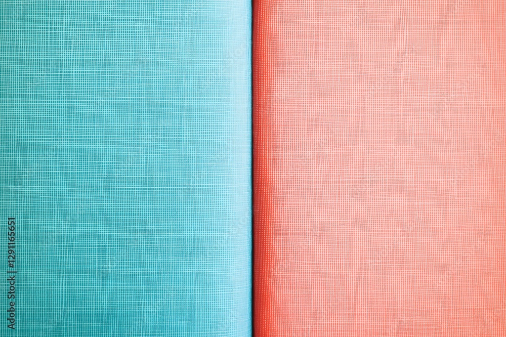 Poster close up view of a dual tone gradient background, showcasing a distinct separation between turquoise