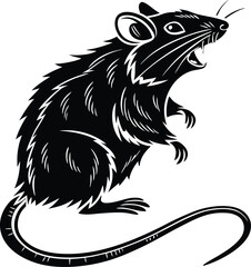 Rat Silhouette, Vector Design