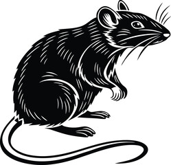 Naklejka premium Rat Silhouette, Vector Design