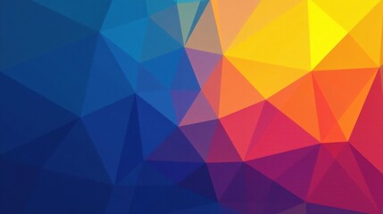 Abstract Low Poly Colorful Geometric Background Design with Vibrant Hues and Triangular Shapes