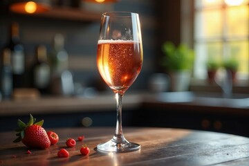 Naklejka premium Glazen met champagne in een prachtige keramische schaal, drinken, tableware