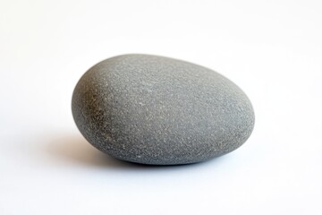 Gray pebble on white background