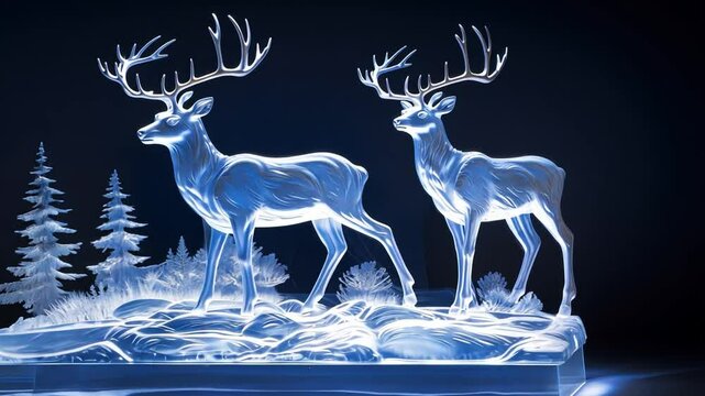 deer in the snow