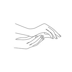 line art hand