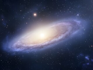 Stunning spiral galaxy illuminated in the cosmos, showcasing vibrant colors and distant stars