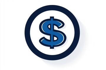 Obraz premium Minimalist bold dollar sign inside circular shape representing financial concept