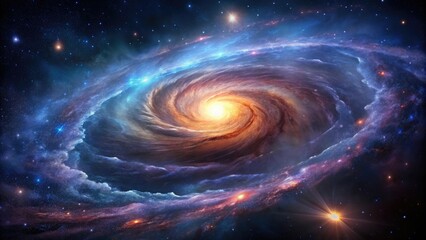 Dark nebula in the galaxy background with swirling clouds of interstellar gas and dust, astronomy, misty, star, foggy