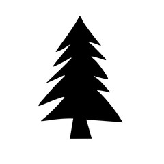 Fototapeta premium various christmas tree silhouette 