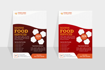 Food flyer design. Modern and clean food flyer design, fully editable vector file.