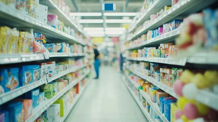 Fototapeta premium Thief alert in a toy store, employees noticing unusual behavior. Featuring fast response and store security