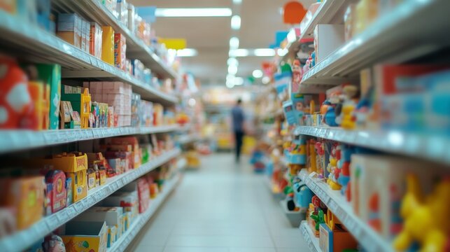 Thief alert in a toy store, staff noticing suspicious customer behavior. Featuring fast response and toy protection