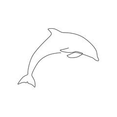line art dolphin © Je