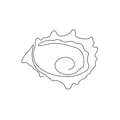 line art oyster