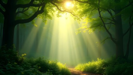 Obraz premium Sunshine in the Woods