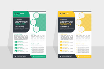Business flyer design. Modern and clean business flyer, Fully editable vector file.