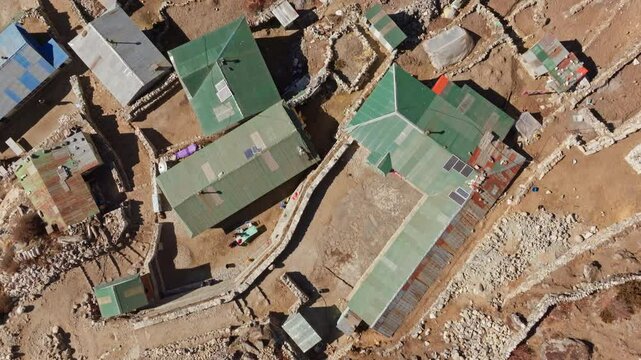 Shomare village, popular stop for trekkers and climbers heading to Mount Everest Base Camp and other destinations in the Khumbu region of Nepal