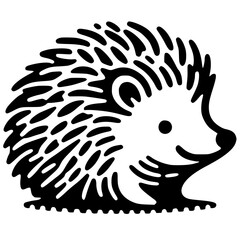 Silhouette of a hedgehog