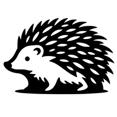 Silhouette of a hedgehog