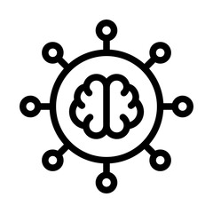 strategy clipboard brain outline style