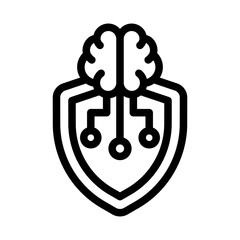 shield protection ai outline style