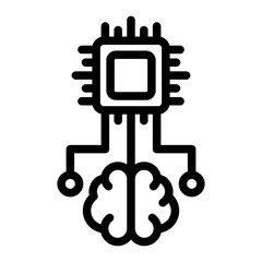 processor unit ai outline style