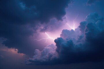 Dark stormy sky with heavy clouds and lightning, clouds, thunder