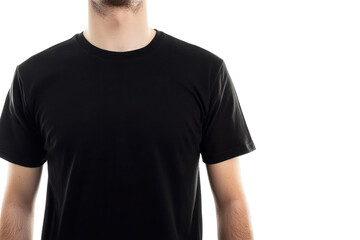 Fototapeta premium man in black tshirt isolated