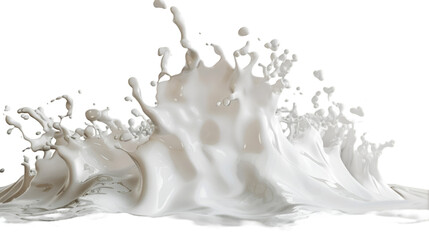 Milk Splash White Liquid Dynamic Flow