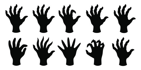 Black silhouettes hands icon vector illustration