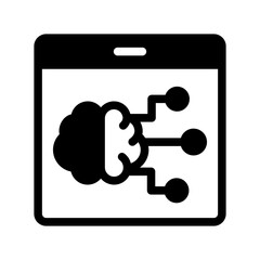 website brain ai glyph style